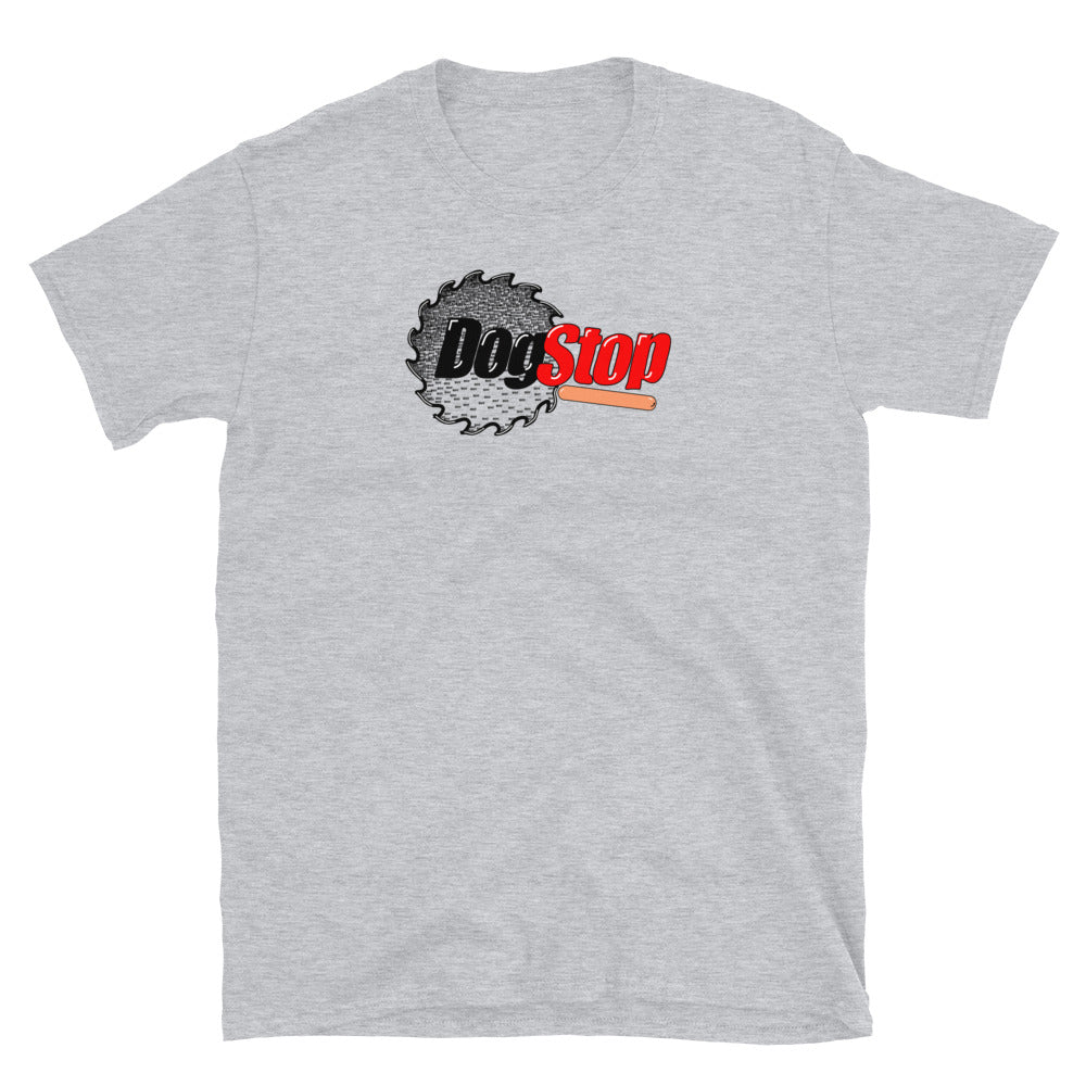 Dogstop Short-Sleeve Unisex T-Shirt White/Grey