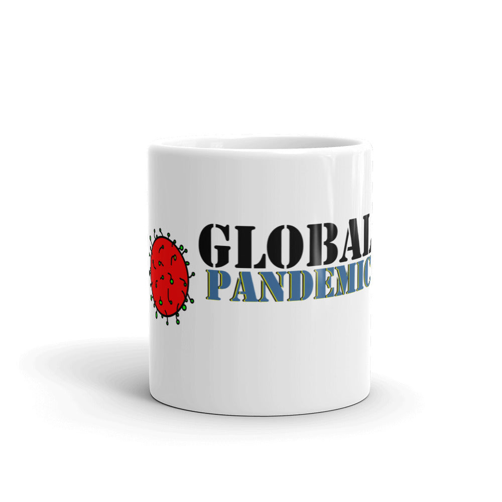 Global Pandemic White glossy mug